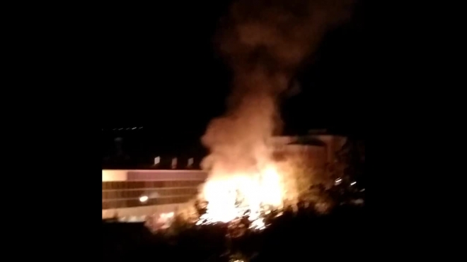 Появилось видео ночного пожара в Энгельсе