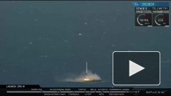 SpaceX впервые посадила первую ступень ракеты на платформу в океане