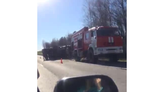 Появилось видео страшного ДТП на Мурманском шоссе: двое погибли