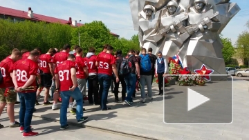 9 мая игроки команды "Витязь" почтили память жертв Великой Отечественной Войны