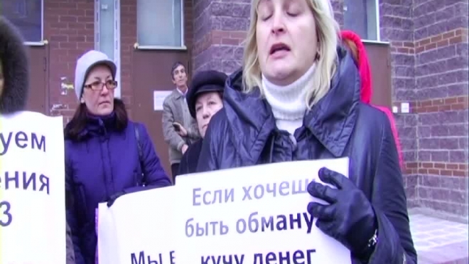 В Петербурге обманутые дольщики с улицы, где жил Медведев, грозят голодовкой