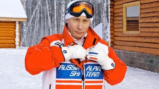 Путин едет в Тамбов – газоны и горнолыжную трассу «белят» снегом
