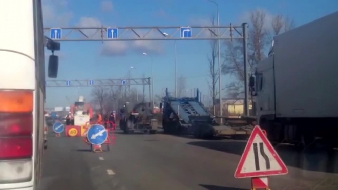 Петербуржцы возмущены ремонтом и рекордной пробкой на Московском шоссе