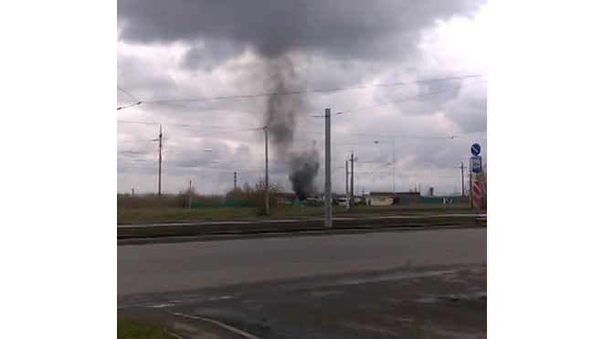 В Кемерове загорелись автобус и «Газель»