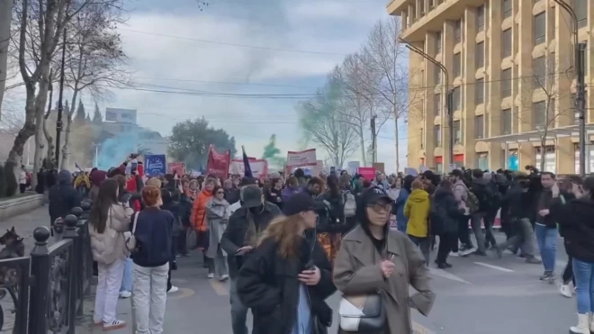 В Тбилиси возобновился митинг против законопроекта об иноагентах