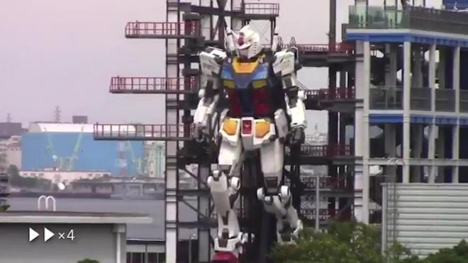 В Японии протестировали гигантского 18-метрового робота Гандама