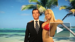 Новогоднее обращение Дмитрия Медведева превратили в рекламу с девушками и крабами