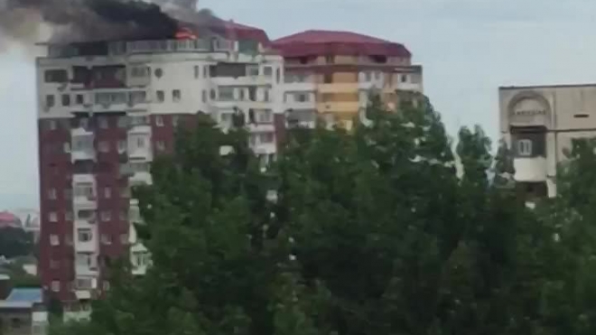 Пожар на улице Щепкина Алматы