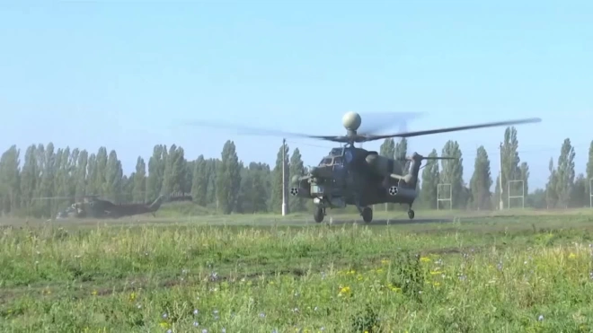 Минобороны показало кадры боевой работы вертолетов Ми-28