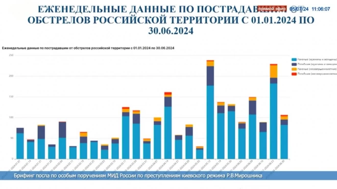 От украинских карателей пострадали 2547 мирных жителей, заявил Мирошник