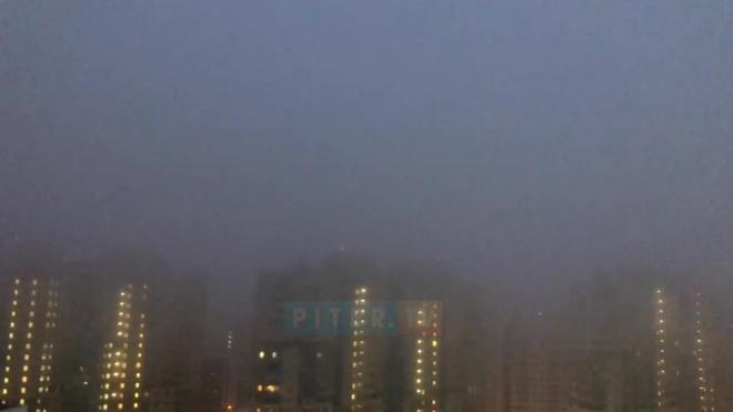 В воскресенье утренний Петербург окутал густой туман 