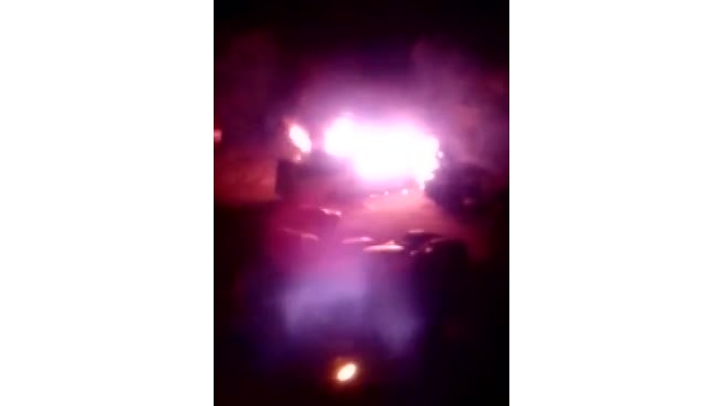 Опубликовали видео сгоревшего автобуса в Казани