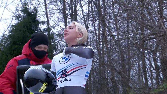 Никитина стала второй на этапе Кубка мира по скелетону в Латвии