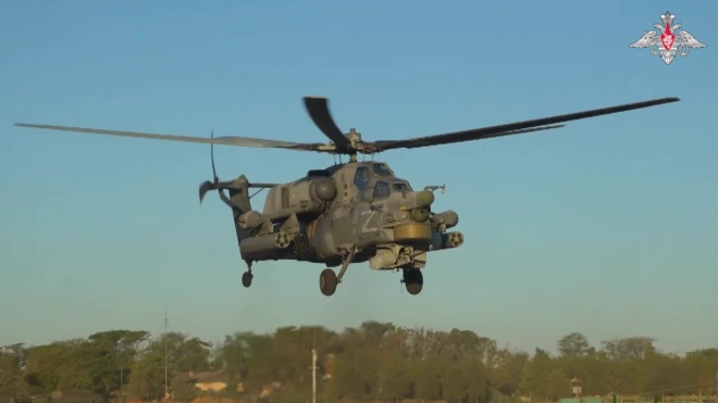 Минобороны показало кадры боевой работы вертолетов Ми-28н