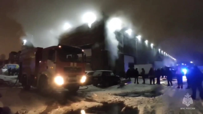 В Невском районе горело здание автосервиса