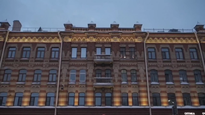 Фасады 13 зданий на Московском проспекте получили световое оформление