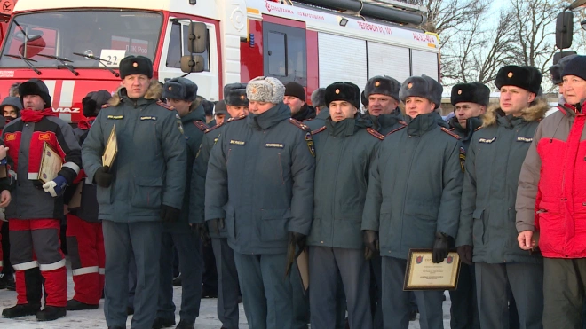 В Петербурге состоялся смотр сил и средств МЧС на зимний период