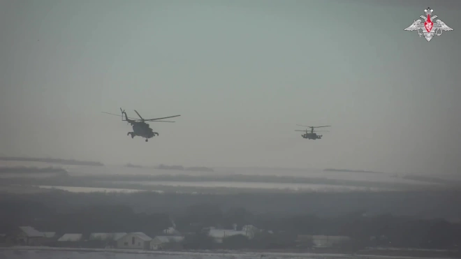 Минобороны: экипаж боевого вертолета Ка-52 поразил командный пункт ВСУ в ЛНР