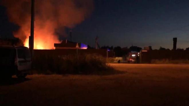 В Ломоносовском районе ликвидировали крупный пожар 
