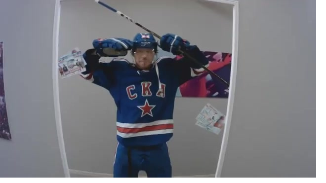 Дзюба засветился в промо-ролике СКА в хоккейной форме