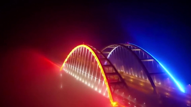 Окончено строительство железнодорожной части Крымского моста