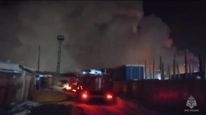 В Челябинской области произошел пожар в ангаре