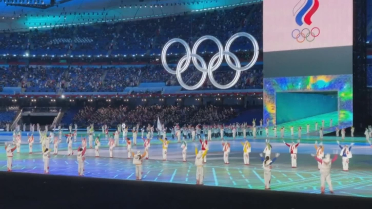 Сборная России вышла на церемонию открытия Олимпиады-2022