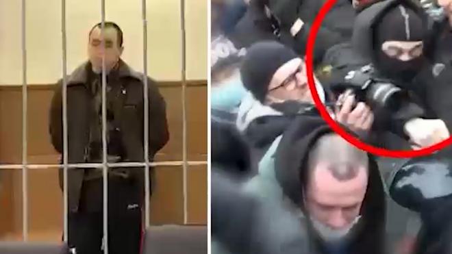 Суд арестовал молодого человека, избившего полицейского на незаконной акции в Москве