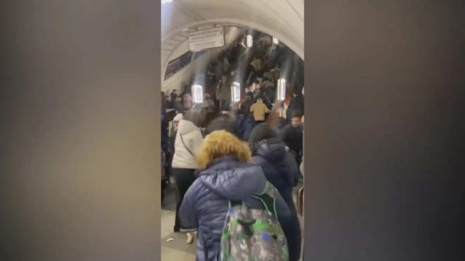 На станции метро "Театральная" в Киеве произошла давка