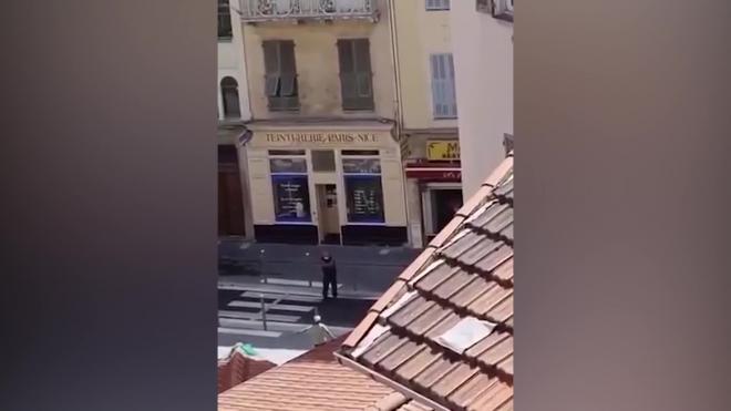 Момент задержания террориста в Ницце попал на видео
