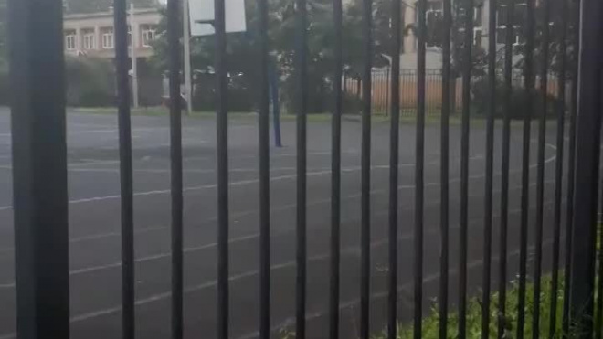 Видео: на Дыбенко из здания школы пошел дым