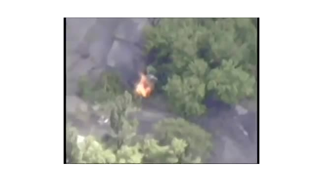 Беспилотник снял на видео уничтожение техники ВСУ под Горловкой