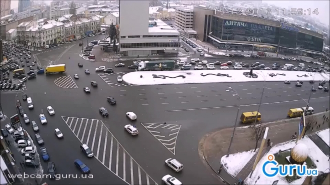 ДТП площадь Победы в Киеве.