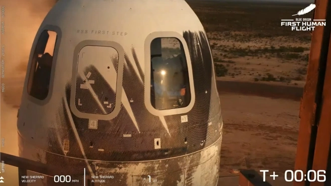 Джефф Безос отправился в космос на New Shepard