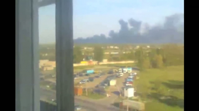 Очевидец пожара в Красном Бору: Дым от пожара на полигоне идет на Колпино