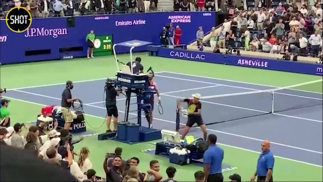 Ник Кирьос взбесился после поражения от  Хачанова на US Open