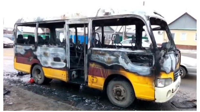 Последствия сгоревшего автобуса в Волгограде попали в Сеть