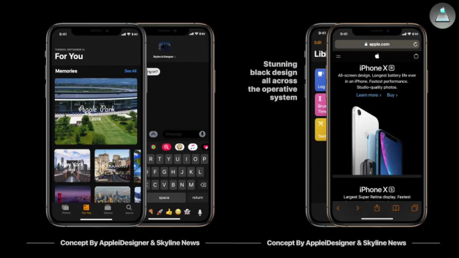 Компания Apple показала на видео новую версию iOS с темной темой