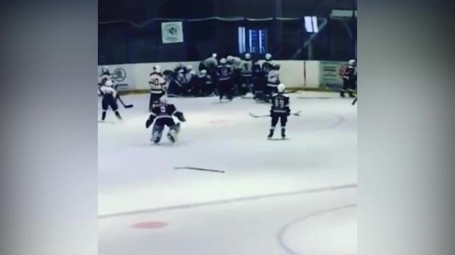 Под Оренбургом 10-летние хоккеисты устроили массовую драку