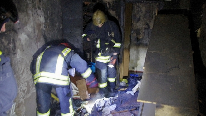 Мужчина чудом остался жив в пожаре на проспекте Луначарского