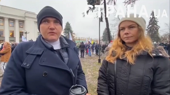 Савченко посетила в Киеве митинг против обязательной вакцинации