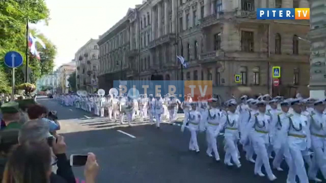 В Петербурге проходит генеральная репетиция парада ВМФ