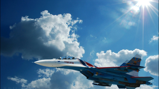 Су-27 перехватили у границы России бомбардировщики США