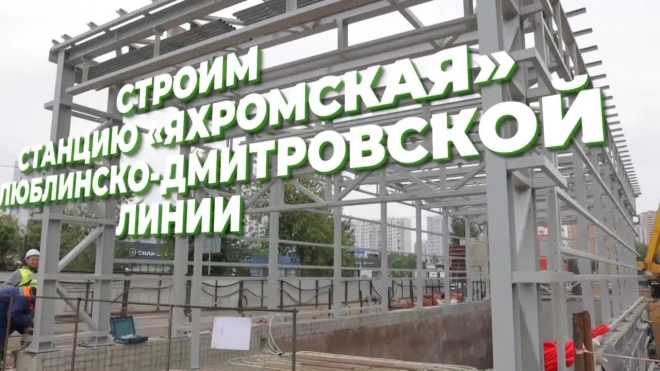 В  Москве завершили монтаж уникального панно на станции "Яхромская" салатовой линии метро