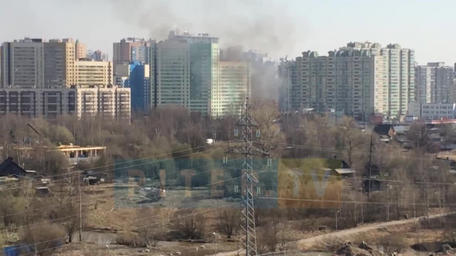 Видео: в Кудрово загорелся частный дом