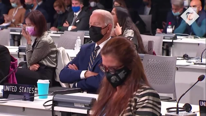 Джо Байден снова заснул на конференции по климату в Глазго