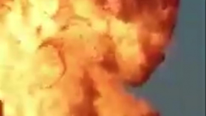 Момент взрыва на заправке в Чечне попал на видео