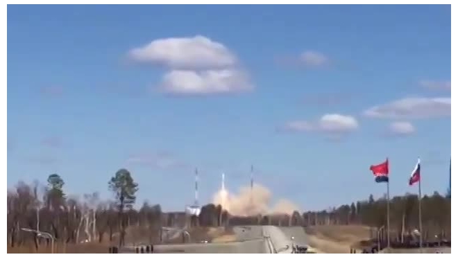 Появилось историческое видео запуска ракеты с космодрома "Восточный"