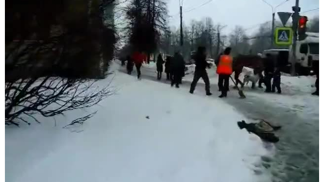Дворники-мигранты подрались лопатами в МО "Полюстрово"