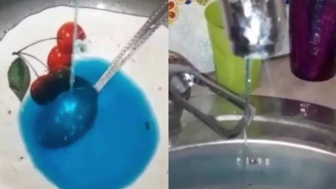 Ярко-голубая вода потекла из кранов жителей Якутска
